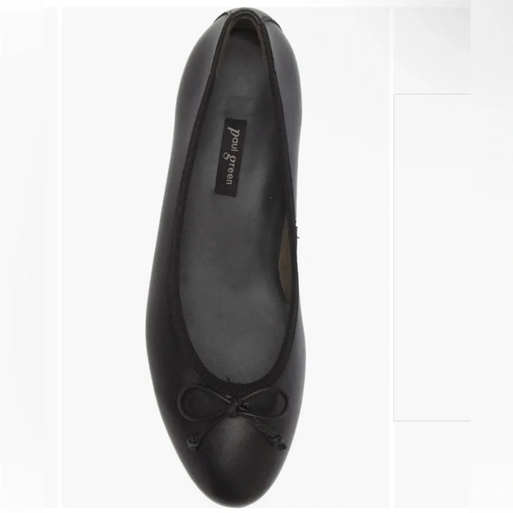 Paul Green Ursula Ballet Black Leather Flat - Picture 5 of 7